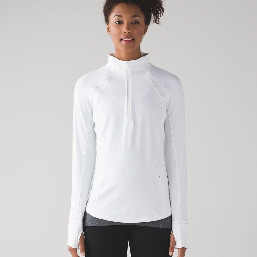 Lululemon white half zip